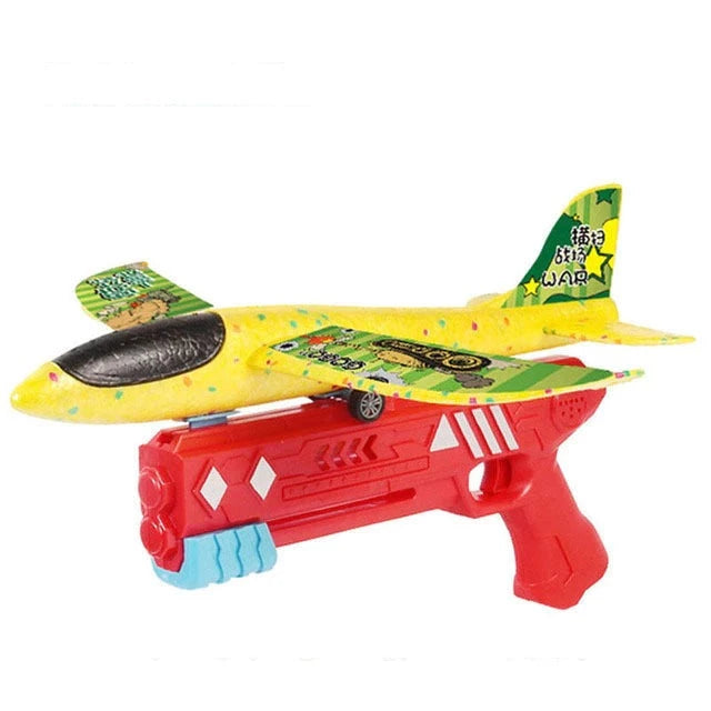 TOYANDONA Pacote com 2 brinquedos de avião, 14,7 grandes aviões de espuma,  avião, estilingue avião, avião, avião, planador, para crianças, brindes de  festa de aniversário, brinquedos esportivos ao ar livre : 